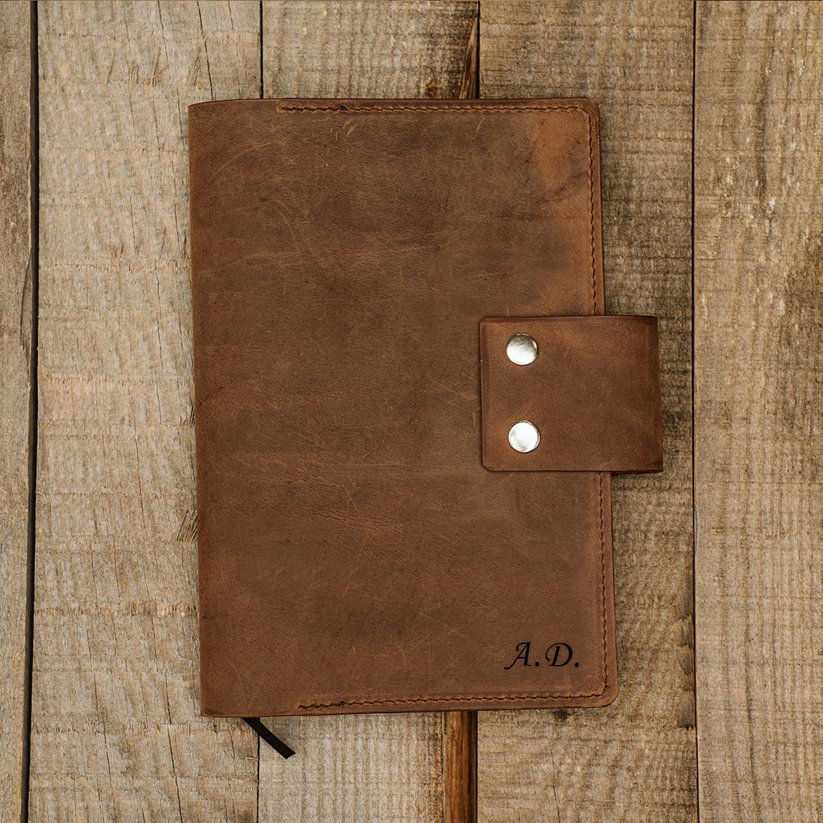 Leather case with A5 notebook - Crazy Horse