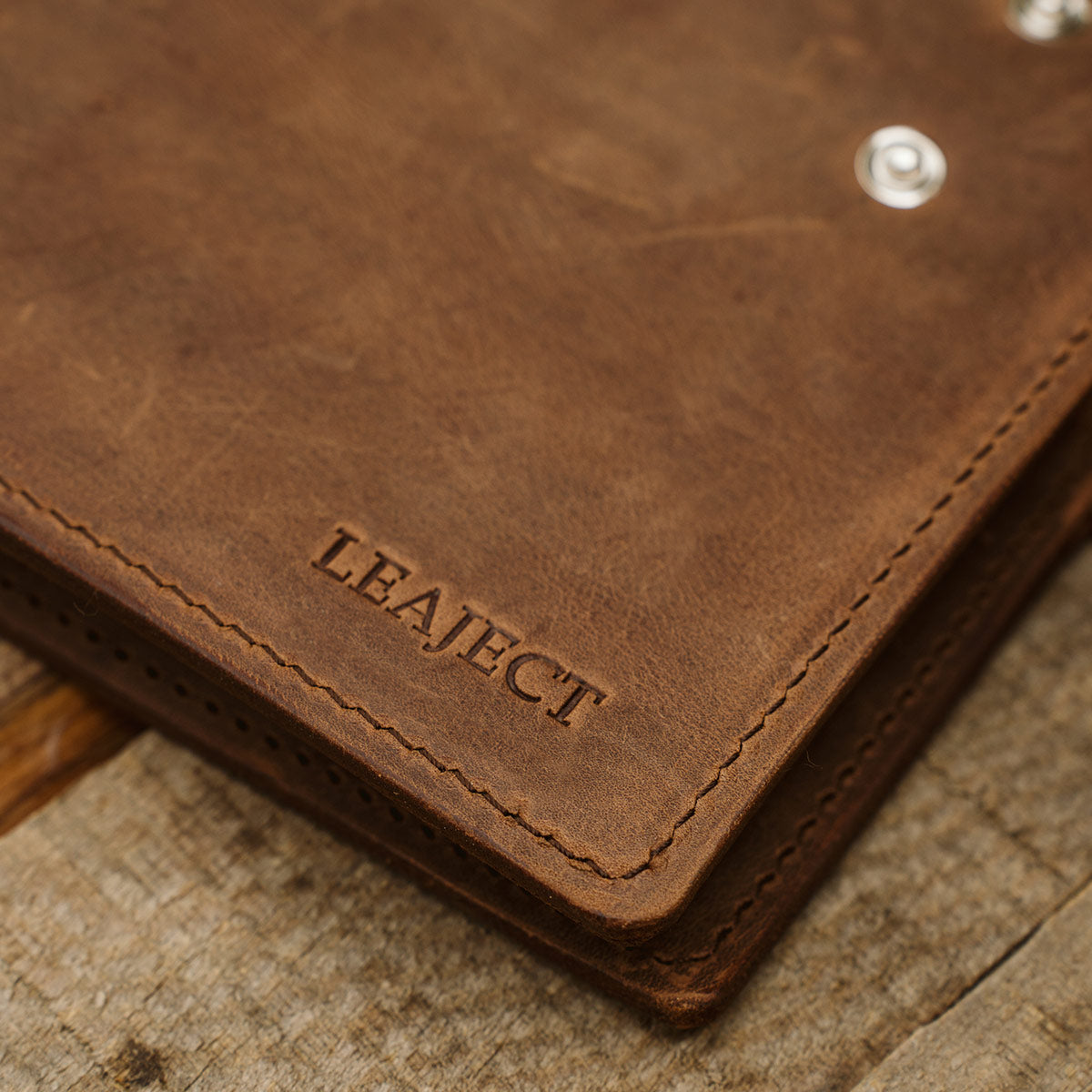 Leather case with A5 notebook - Crazy Horse
