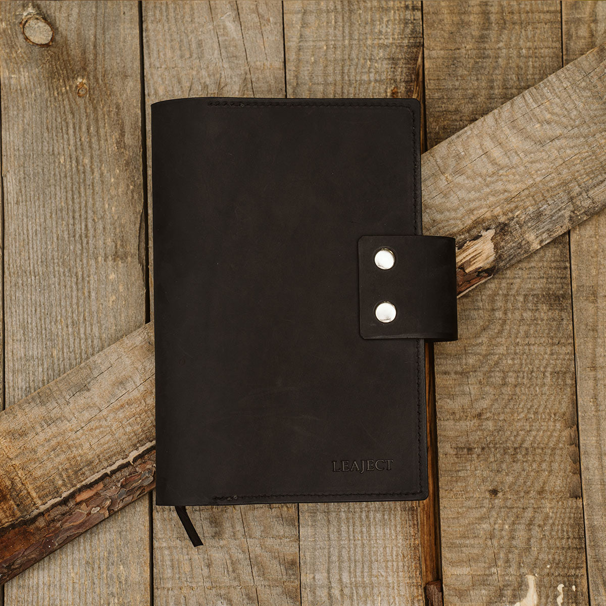 Leather case with A5 notebook - Crazy Horse