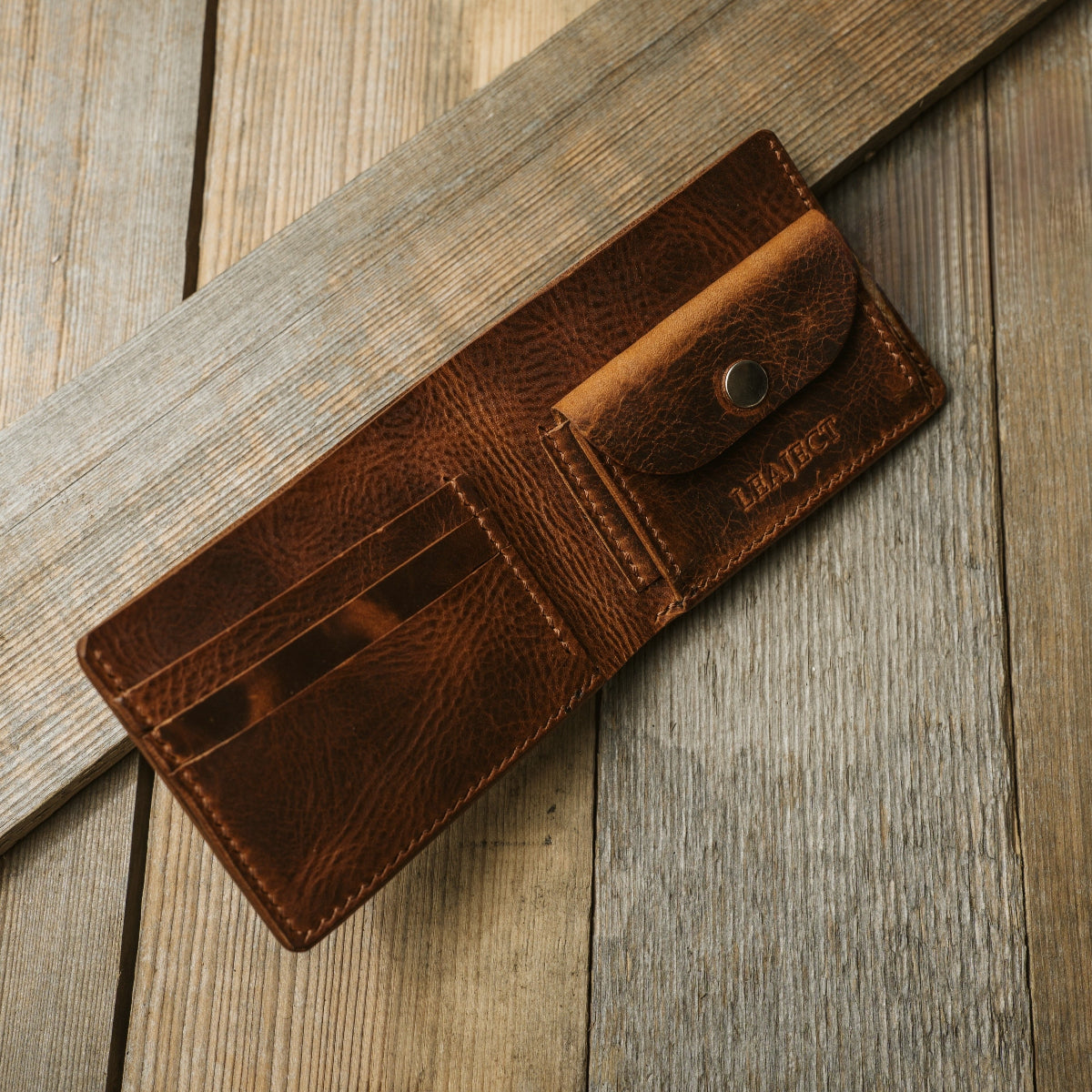 Ανδρικό Δερμάτινο Πορτοφόλι Old School