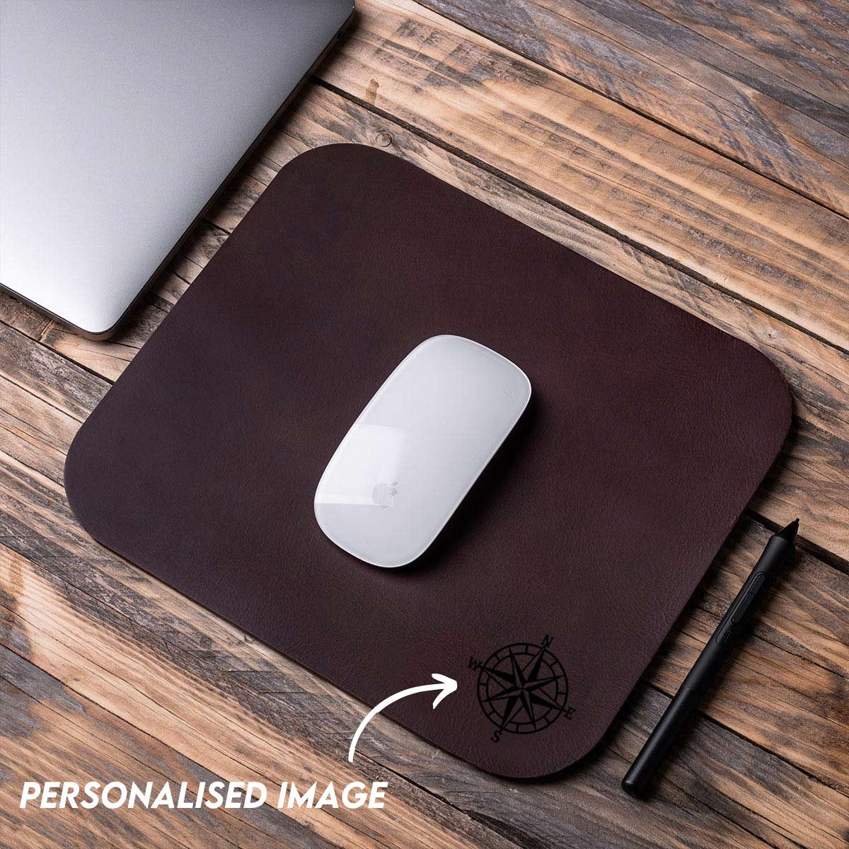δερμάτινο mouse pad με λέιζερ χάραξη