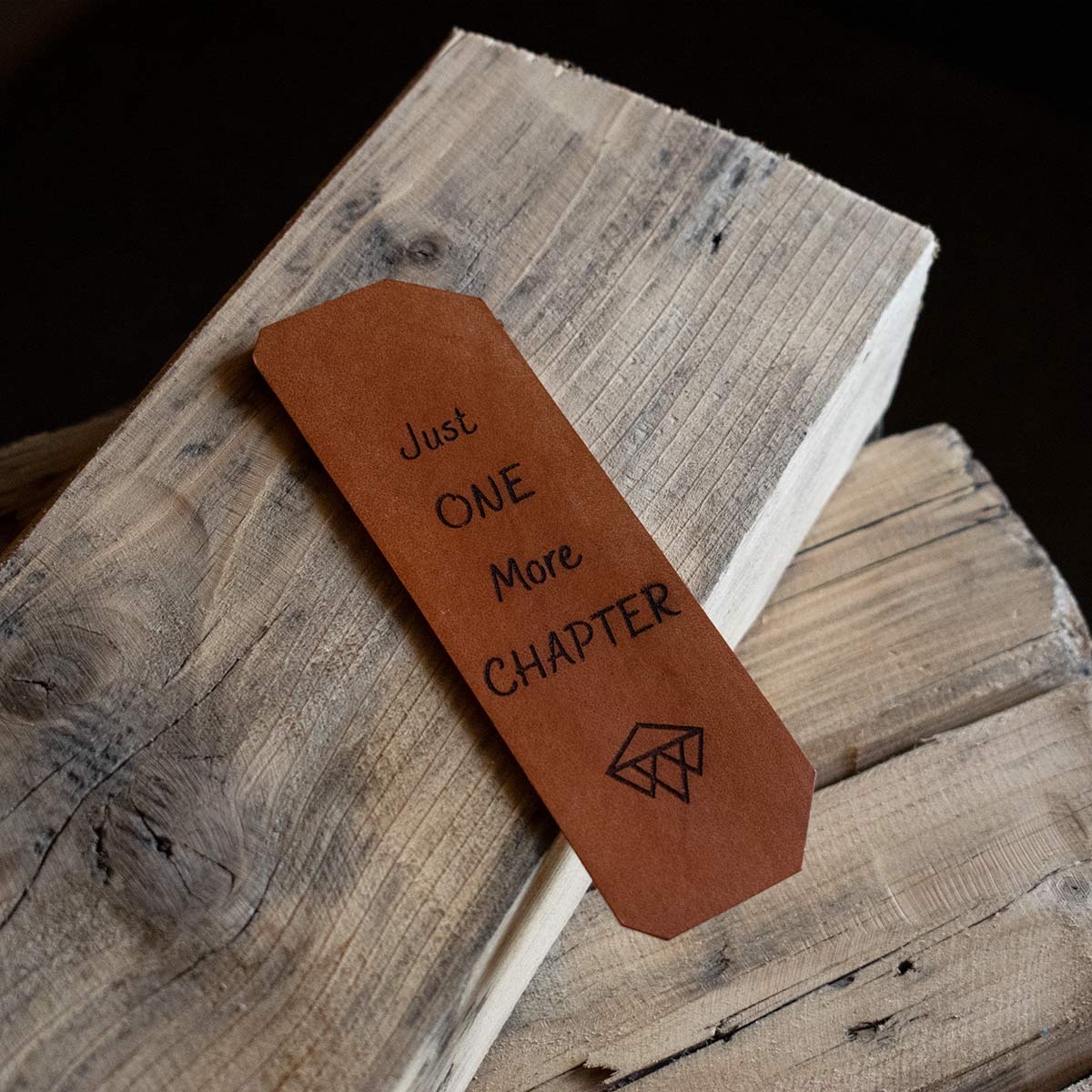 Just One More Chapter Engraved Wood Bookmark With Optional Personalization  Custom Gift Handmade Wood Bookmark 